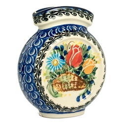 Polish Pottery 4.5" Mini Vase. Hand made in Poland. Pattern U3951 designed by Maryla Iwicka.