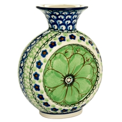 Polish Pottery 5" Mini Vase. Hand made in Poland. Pattern U408A designed by Jacek Chyla.