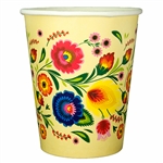 Polish paper cups featuring a traditional Polish papercut pattern. Perfect way to highlight a Polish floral design at school, home, picnic etc.
Set of 8 in a pack. Each cup holds 250ml - 8.5oz. Good for hot or cold beverages.