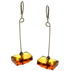 Honey Amber Dangle Earings