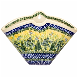 Polish Pottery 9" Coffee Filter Holder. Hand made in Poland. Pattern U1483 designed by Agnieszka Damian.