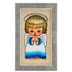Painting on glass is a popular Polish form of folk art by which the artist paints a picture on the reverse side of a glass surface. This beautiful painting of an angel is the work of artist Ewa Skrzypiec from the town of Nowy Sacz in southeastern Poland.