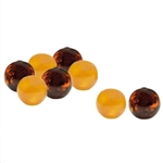 Jewelry makers will enjoy these genuine Baltic amber beads. Hole through each bead. Approx 6mm diameter.