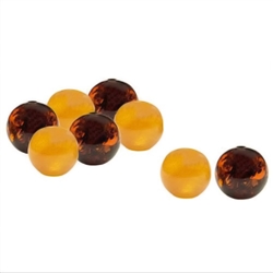 Jewelry makers will enjoy these genuine Baltic amber beads. Hole through each bead. Approx 6mm diameter.