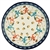 Polish Pottery 8" Dessert Plate. Hand made in Poland and artist initialed.