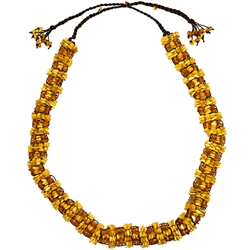 All natural Baltic amber beads woven into a elegant belt.  Total length is 56".  Beaded portion is 36" x 1.5".