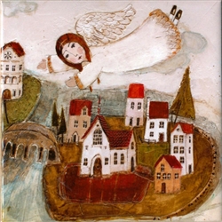 Artistic Ceramic Tile - Angel On High