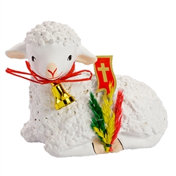 The Easter table is not complete without the Easter lamb. Ours are made of plaster and nicely detailed. Below is an explanation of this Polish custom.
