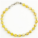 Custard Amber Bracelet 7.5"