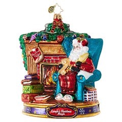 Santa's having a party, and you're invited! He’ll be making a list of everything he needs to ensure that this party will be one to remember. Richly detailed and hand-painted, this Christopher Radko ornament shows all the hallmarks of why collectors love