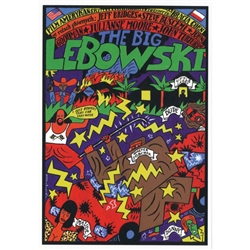 Post Card: The Big Lebowski, Polish Film Poster designed by artist Ryszard Kaja. It has now been turned into a post card size 4.75" x 6.75" - 12cm x 17cm.
