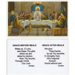 Grace Before and After Meals Prayer - Holy Card