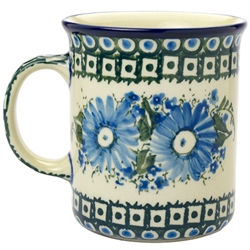 Polish Pottery 8 oz. Everyday Mug. Hand made in Poland. Pattern U3073 designed by Maryla Iwicka.