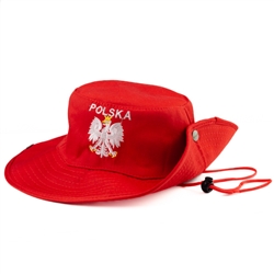 Embroidered Silver Polish Eagle Hat
