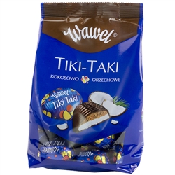 The name of these chocolates comes from the clackers toys that were popular in the 70’s. The two small balls suspended on string that brought smiles to Polish children’s faces were the inspiration for the name of this treat. Tiki Taki were first produced