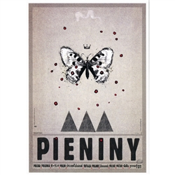 Pieniny, Polish Promotion Poster designed by artist Ryszard Kaja. It has now been turned into a post card size 4.75" x 6.75" - 12cm x 17cm.
