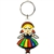 Attractive rubber key chain featuring a Polish dancer in a Lowicz costume.