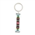 Attractive rubber key chain featuring a beautiful Lowicz floral pattern.