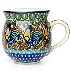 Polish Pottery 11 oz. Bubble Mug. Hand made in Poland. Pattern U2703 designed by Monika Kuczynska.