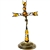 Hand made in Gdansk, the beautiful crucifix is made with natural Baltic amber embedded in an artistic cross. Brass base and body of Christ. Removable base.