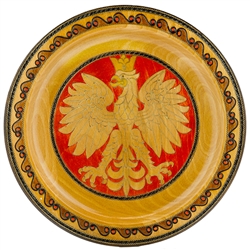 Polish Art Center - Polish Wooden Eagle Plate 