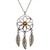 Beautiful sterling silver pendant and adjustable length chain, decorated with a center of amber.