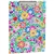 Colorful Opole floral design clipboard. Made of cardboard (2mm) and colored laminated veneer. It has a clamping mechanism for holding paper. The sliding opening (pull-up) allows the pad to be hung on the wall. Folk decoration on both sides.