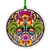 Polish Wycinanki Disc Ornament 3" - Two Roosters