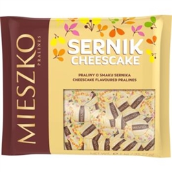 It doesn't get any more Polish than these dessert chocolate pralines. Dark chocolate shells (49%) with cheesecake flavored filling. Minimum 70 individually wrapped pieces in a bag.