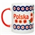 This colorful ceramic mug features beautiful Polish paper cut art . Dishwasher safe. Made In Poland. 300ml/10oz capacity.