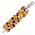 Interlocking amber cabochons each framed in silver to form a stunning 8" long bracelet. Matching necklace available - see product code 9824028.