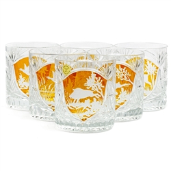 Stunning set of (6) Polish hand-cut and engraved lowball crystal glasses depicting outdoor wild life scenes. The scenes include: deer, hare, duck, pheasant and boar in the wild.
Great gift for that special person who loves the outdoors.