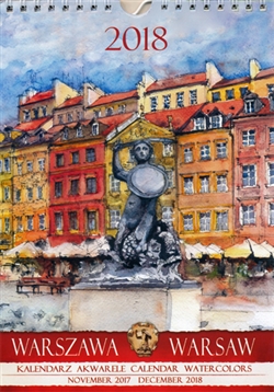 This beautiful small format spiral bound wall calendar features the works of Polish artist Katarzyna Tomala. 15 scenes from the city of Warsaw in watercolours. Includes all Polish holidays and names days in Polish. European layout (Monday is the first day