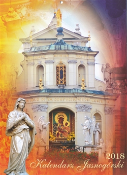 Calendar is published in Czestochowa Poland by the Pauline Fathers featuring scenes from the Jasna Gora monastary in Czestochowa.. Beautiful full color glossy photographs with US layout (Sunday is the first day of the week with Saint's names days listed