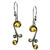 Multicolor Drop Amber Earrings 1.5"