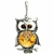 Our Polish sterling silver owl is highlighted with a nice round amber cabochon. Rooster size approx 2" x 1".