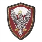 Embroidered Polish Army Paratroop patch with a silver Polish Eagle. Sew on patch. Size approx 3.25" x 2.25. Made In Poland.