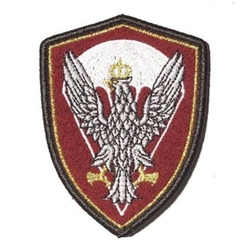 Embroidered Polish Army Paratroop patch with a silver Polish Eagle. Sew on patch. Size approx 3.25" x 2.25. Made In Poland.