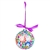 Folk art is the perfect souvenir from Poland. This ornament set is inspired by the flower designs of the Opole region of Silesia in Poland. Lightweight, unbreakable plastic with a decorative Opole floral pattern. Each ornament comes with a purple ribbon