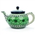 Polish Pottery 40 oz. Teapot. Hand made in Poland. Pattern U408A designed by Jacek Chyla.