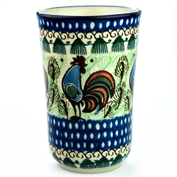 Polish Pottery 11 oz. Tumbler. Hand made in Poland. Pattern U2664 designed by Monika Kuczynska.
