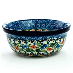 Polish Pottery 6" Cereal/Berry Bowl. Hand made in Poland. Pattern U4025 designed by Teresa Liana.