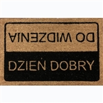 This mat has you coming and going in Polish.  Hello and goodby! Resis