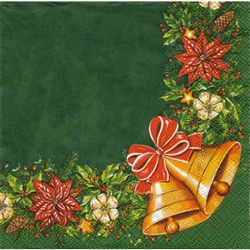Beautiful set of 20 Christmas cocktail napkins. Made In Poland