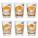 Polish Wildlife Double Shot Engraved Crystal Glass Set (6)