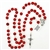 Wooden Scented Rosary (Rose) With John Paul II Metal Crucifix