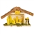11 piece set of pure Polish beeswax figures set in a wooden nativity and nestled in a soft bed of dried moss. Create your own Nativity scene! Makes a great Christmas present. Hand made in Poland.  Size is approx 9" tall x 15" long x 4" wide.