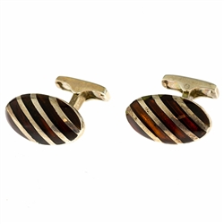 Mosaic Amber Cuff Links