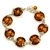 7 spheres of amber each set with sparkling sterling. 7" to 8" adjustable.