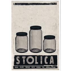 Polish poster designed by artist Ryszard Kaja to promote tourism to Poland.  It has now been turned into a post card size 4.75" x 6.75" - 12cm x 17cm.